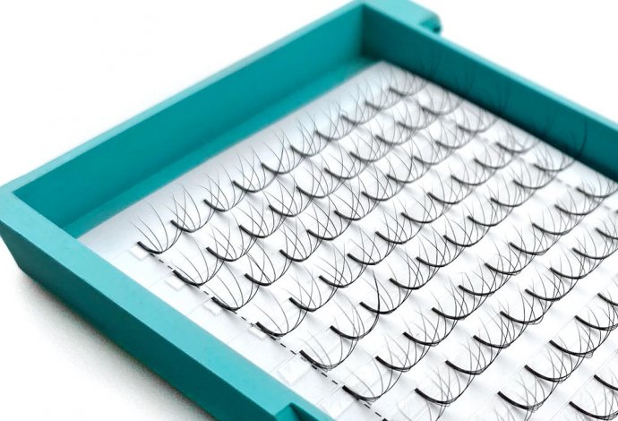 3D4D5D6D 0.10C 8-15mm long stem premade lashes (long stem21)