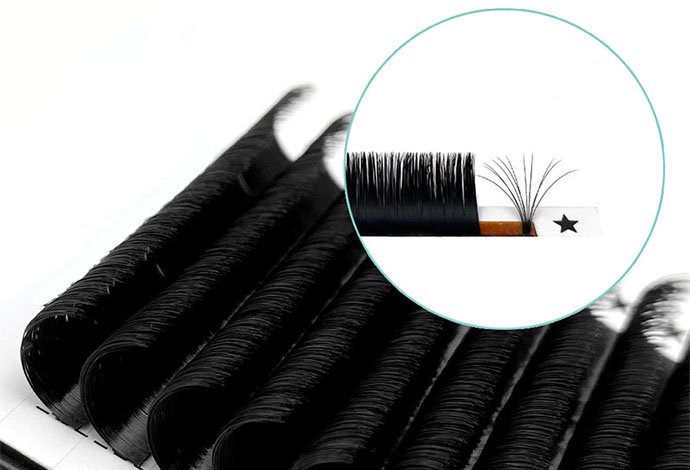 0.07C MIX easy fanning eyelash extensions (easyfan2)